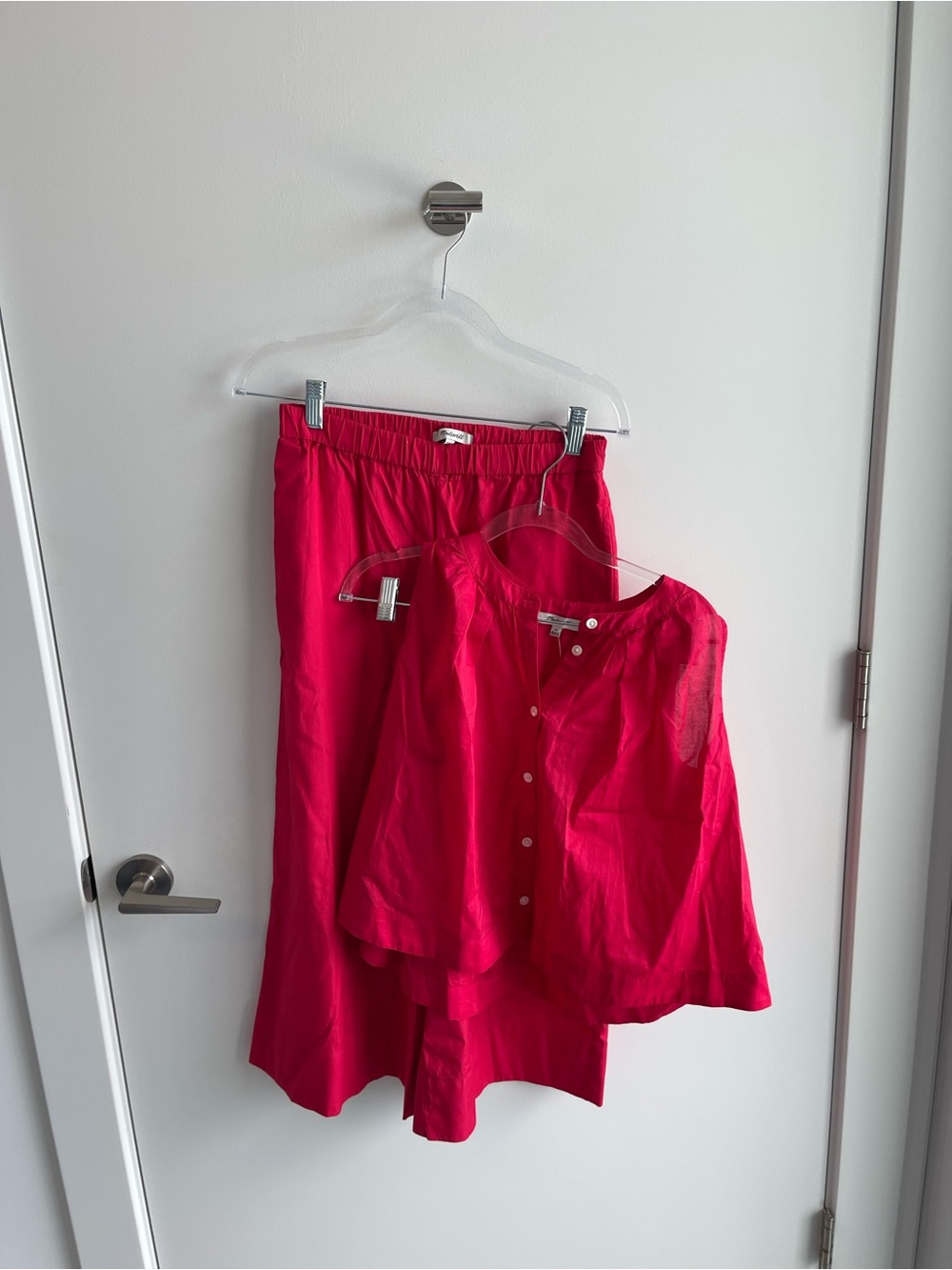 Madewell Pink/Red Matching Set Pants with Top